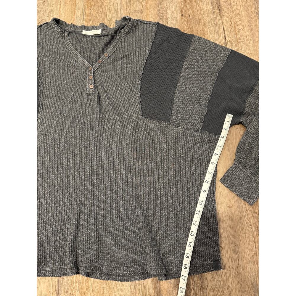 Free People Womens Callisto Pieced Henley Size Large - Picture 7 of 9